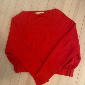 Lauren manoogian baby alpaca boatneck red sweater sz S